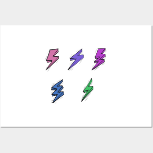 Lightening Bolt pack Posters and Art